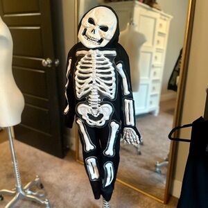 Childs Skeleton Costume Sz 3-4T